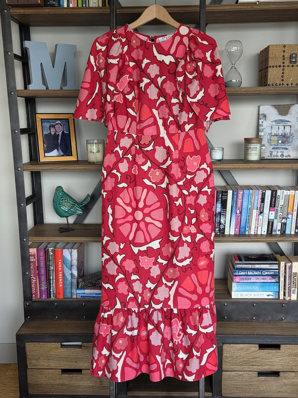 RHODE X Target Red Floral Midi Dress